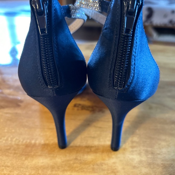 Nina heals with rhinestone ankle strap. Beautiful on! - Picture 3 of 7